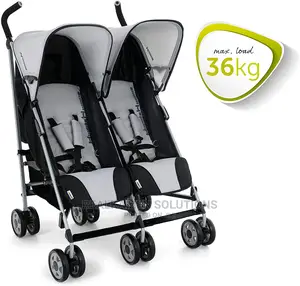 Original Hauck Twin Turbo Duo Stroller Caviar Stone 36kg