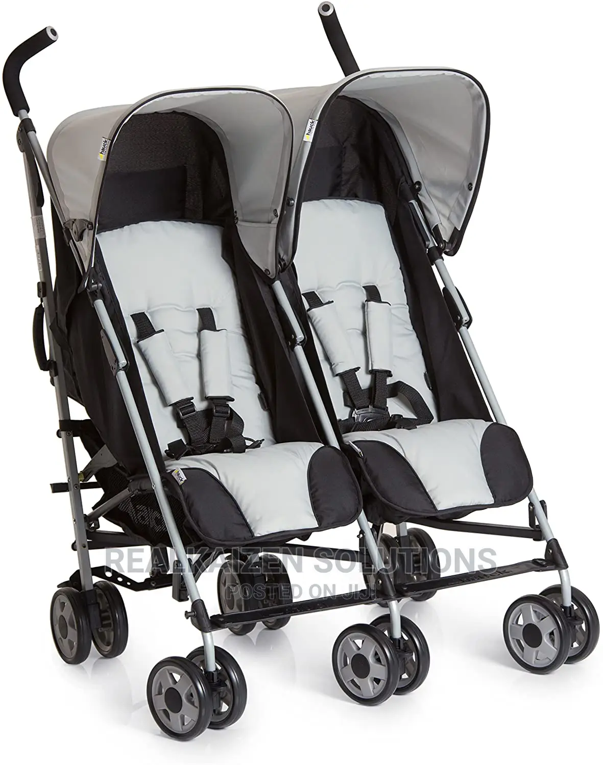 Original Hauck Twin Turbo Duo Stroller Caviar Stone 36kg
