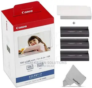 Canon Color Ink Paper Sheets + 3 Ink Toners for Canon Selphy