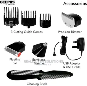 Geepas 7 in 1 Cordless Rechargeable Hair Trimmer