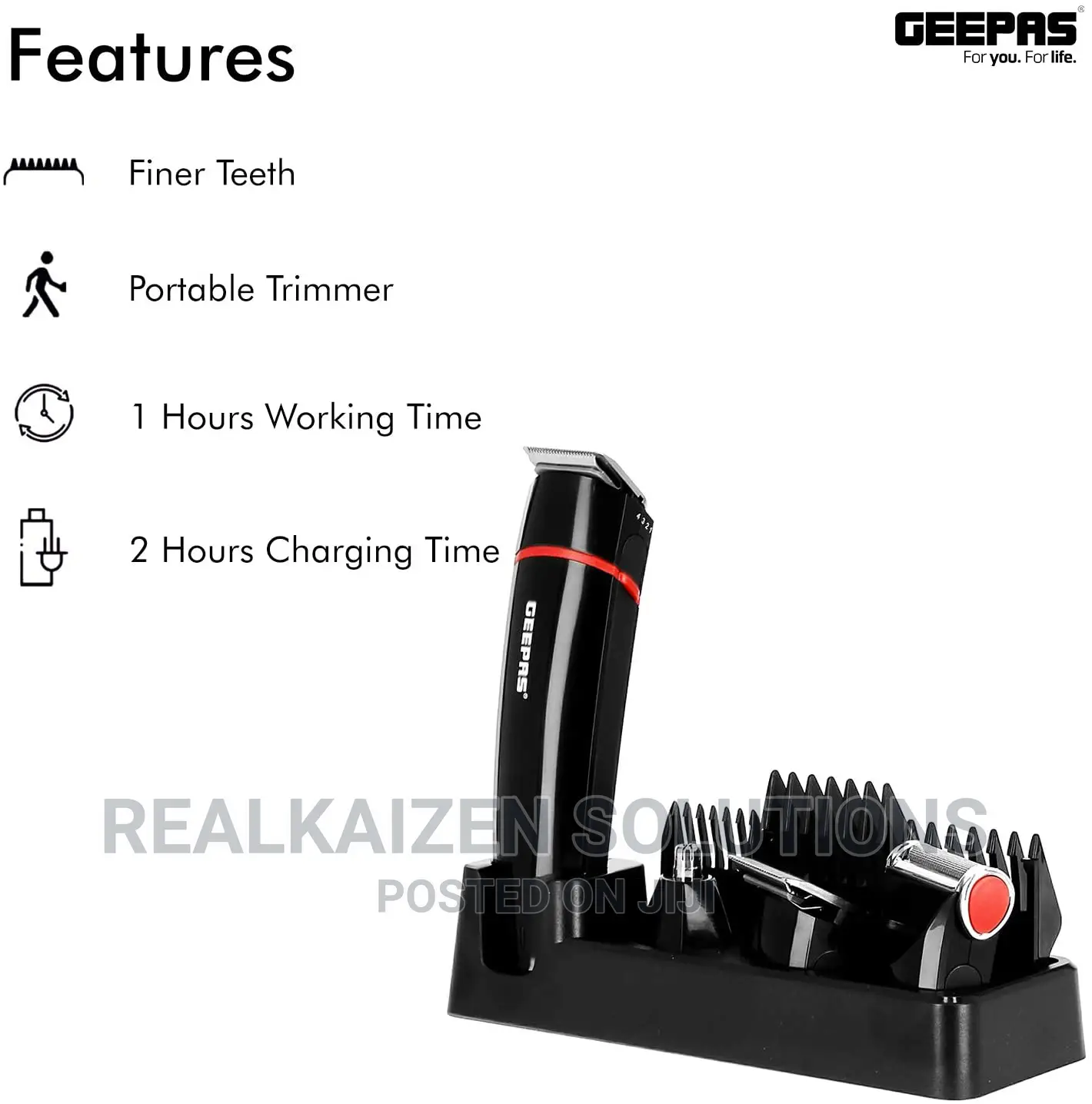 Geepas 7 in 1 Cordless Rechargeable Hair Trimmer
