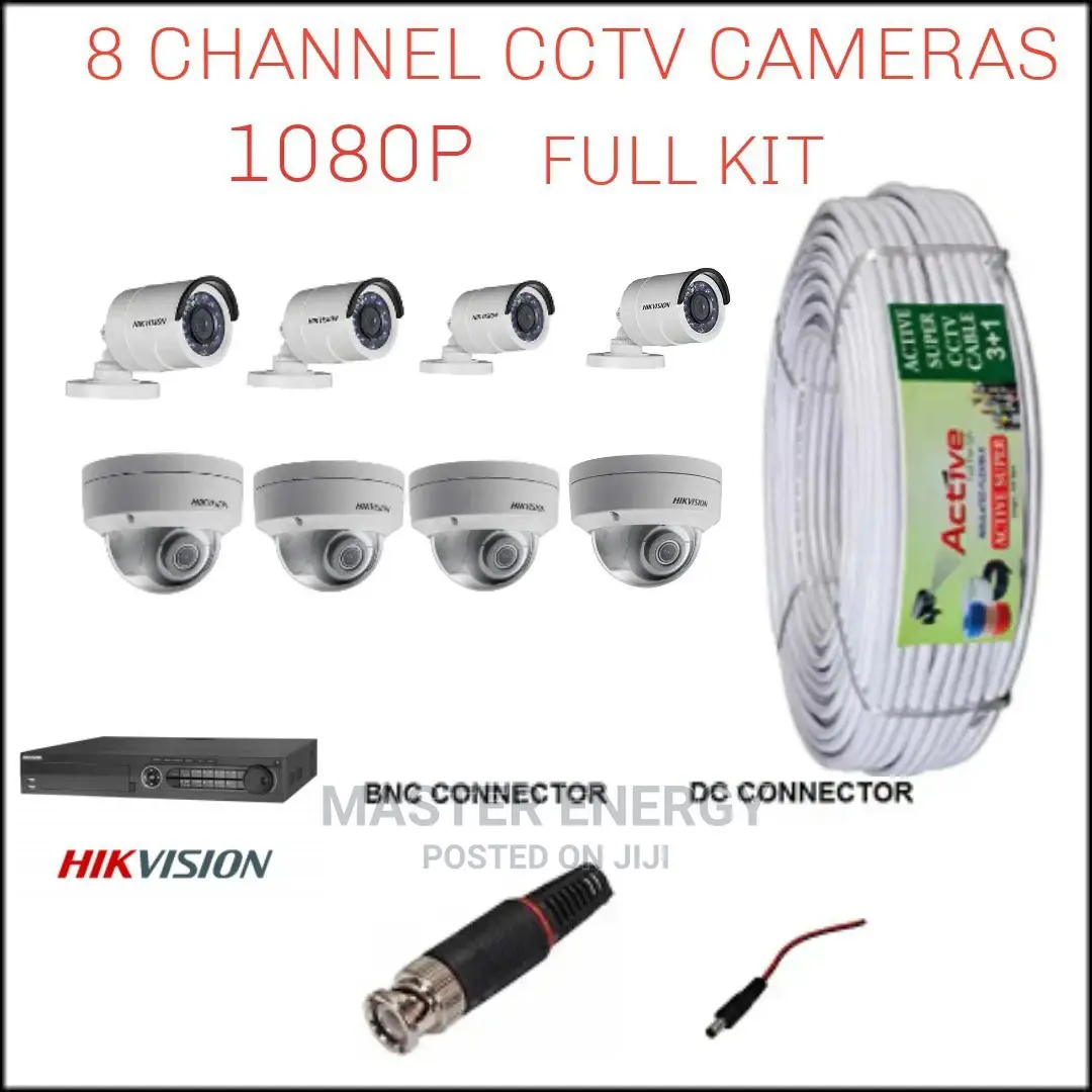 8 Channel 1080p CCTV Cameras Hikvision