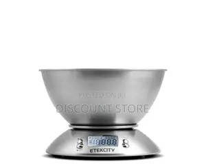 Stainless Kitchen Scales With a Bowl 
