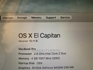 Laptop Apple MacBook 2010 4GB Intel Core 2 Duo HDD 320GB