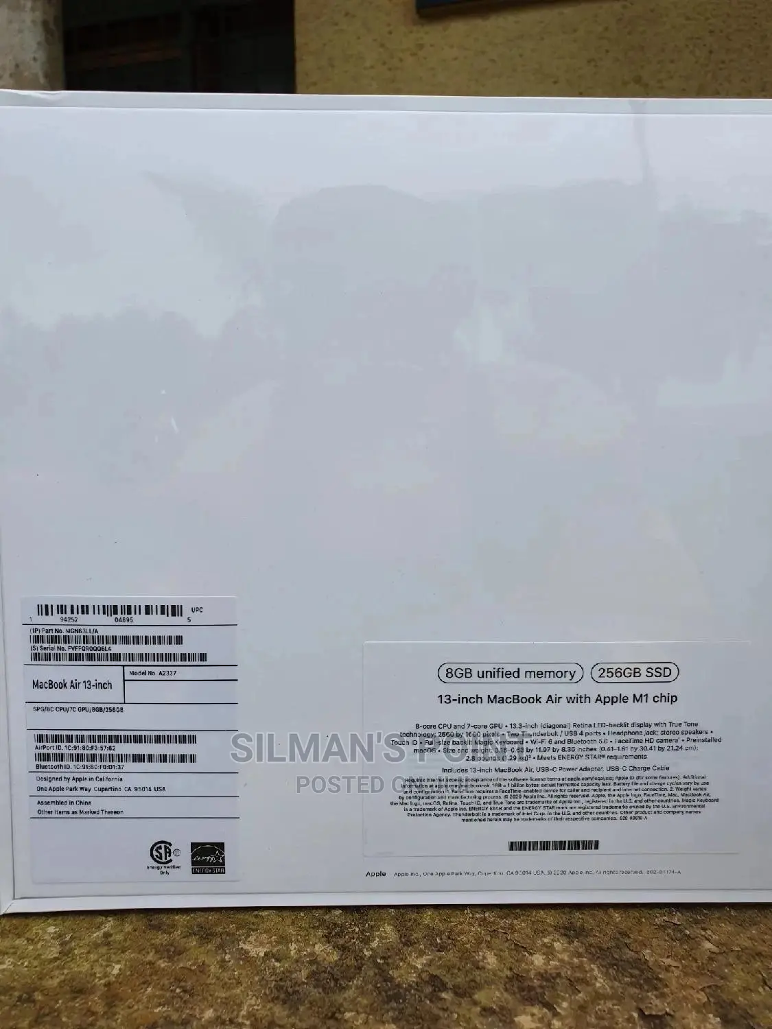 New Laptop Apple MacBook Air 8GB Intel Core M SSD 256GB