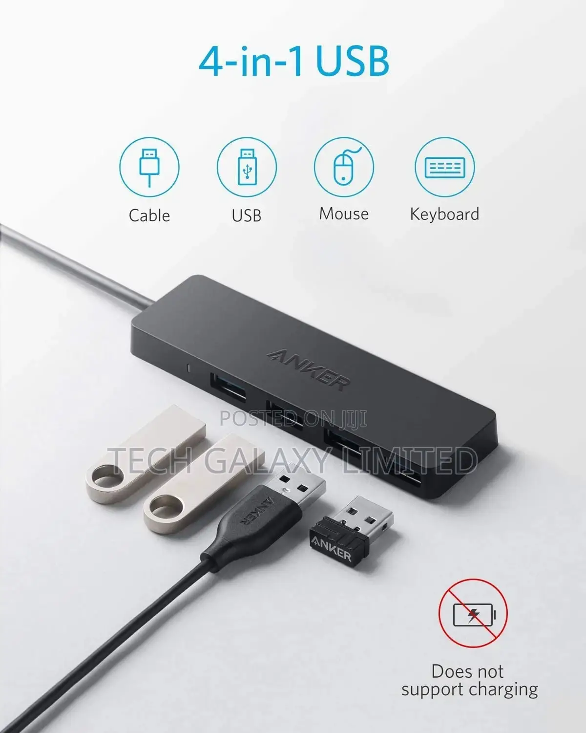 Anker 4-Port USB 3.0 Hub, Ultra-Slim Data USB Hub
