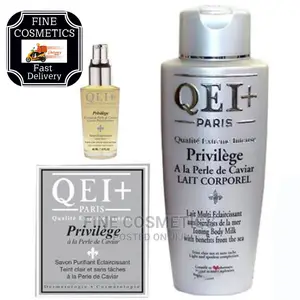 ORIGINAL Qei+ Paris Privilege SET of Lotion, Serum and Soap