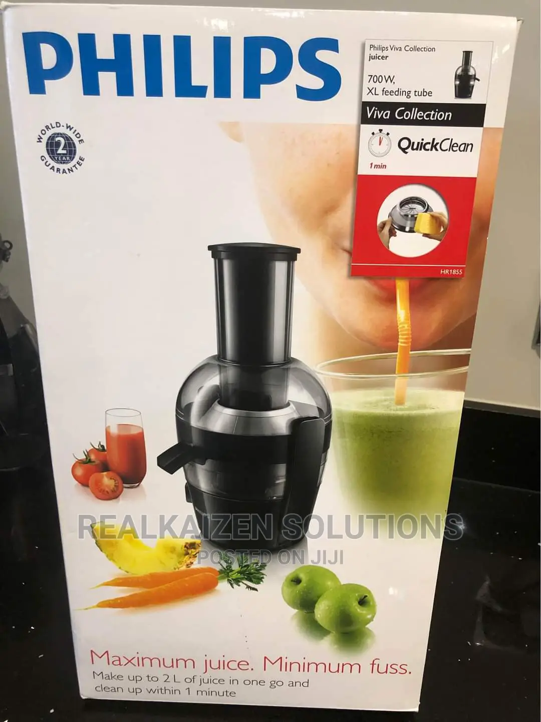 Philips Viva Collection Quick Clean Juicer Brushed Aluminium