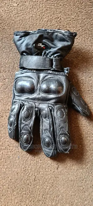 Leather Thermal Lined Motorbike Motorcycle Waterproof Gloves