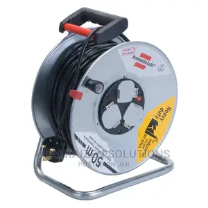 German Brennenstuhl 3-Way Heavy Duty Socket Cable Reel 50M