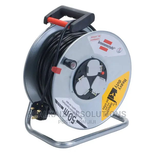 German Brennenstuhl 3-Way Heavy Duty Socket Cable Reel 50M