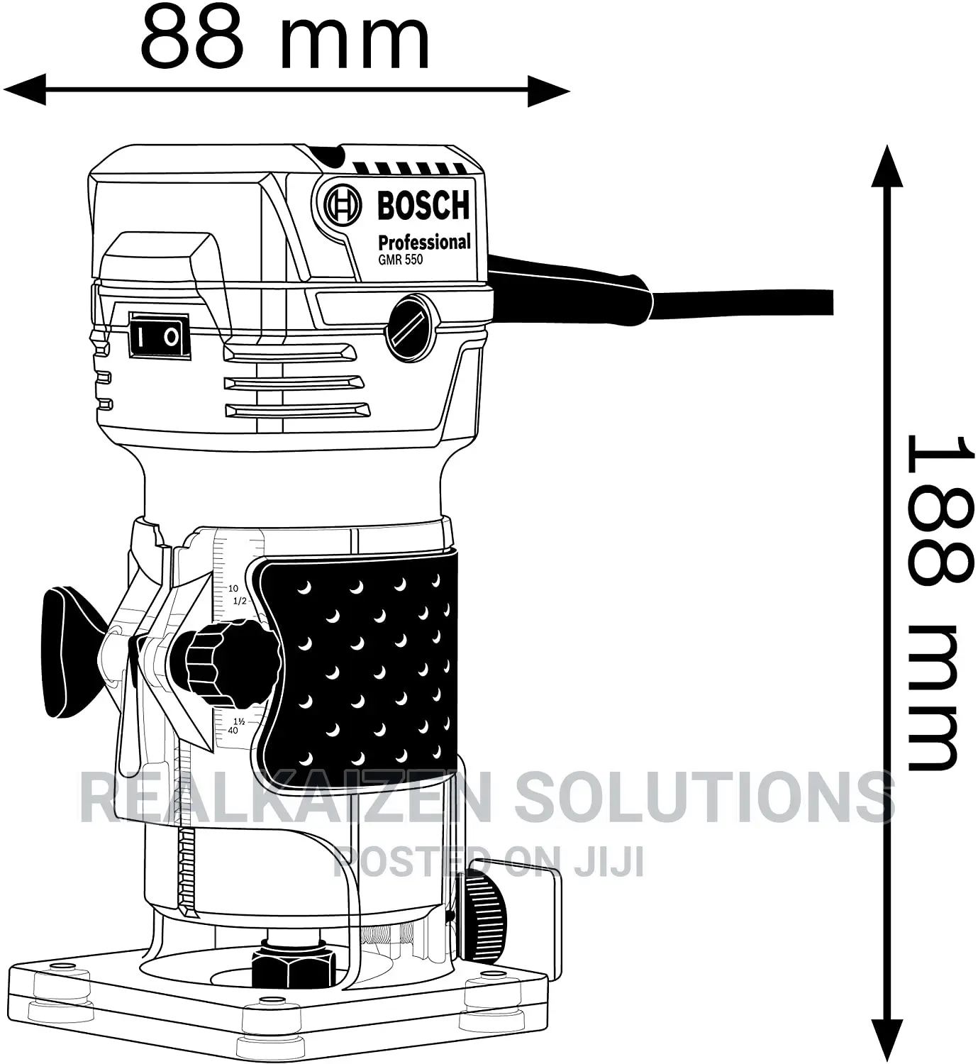 German Bosch Professional Palm Router 550W