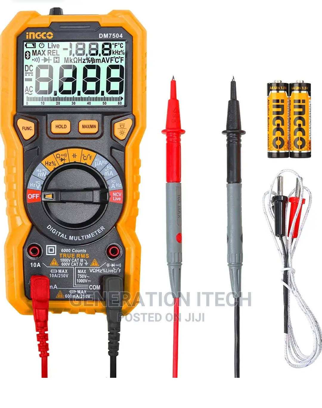 Ingco Digital Multimeter-Measures AC DC - Double Fused