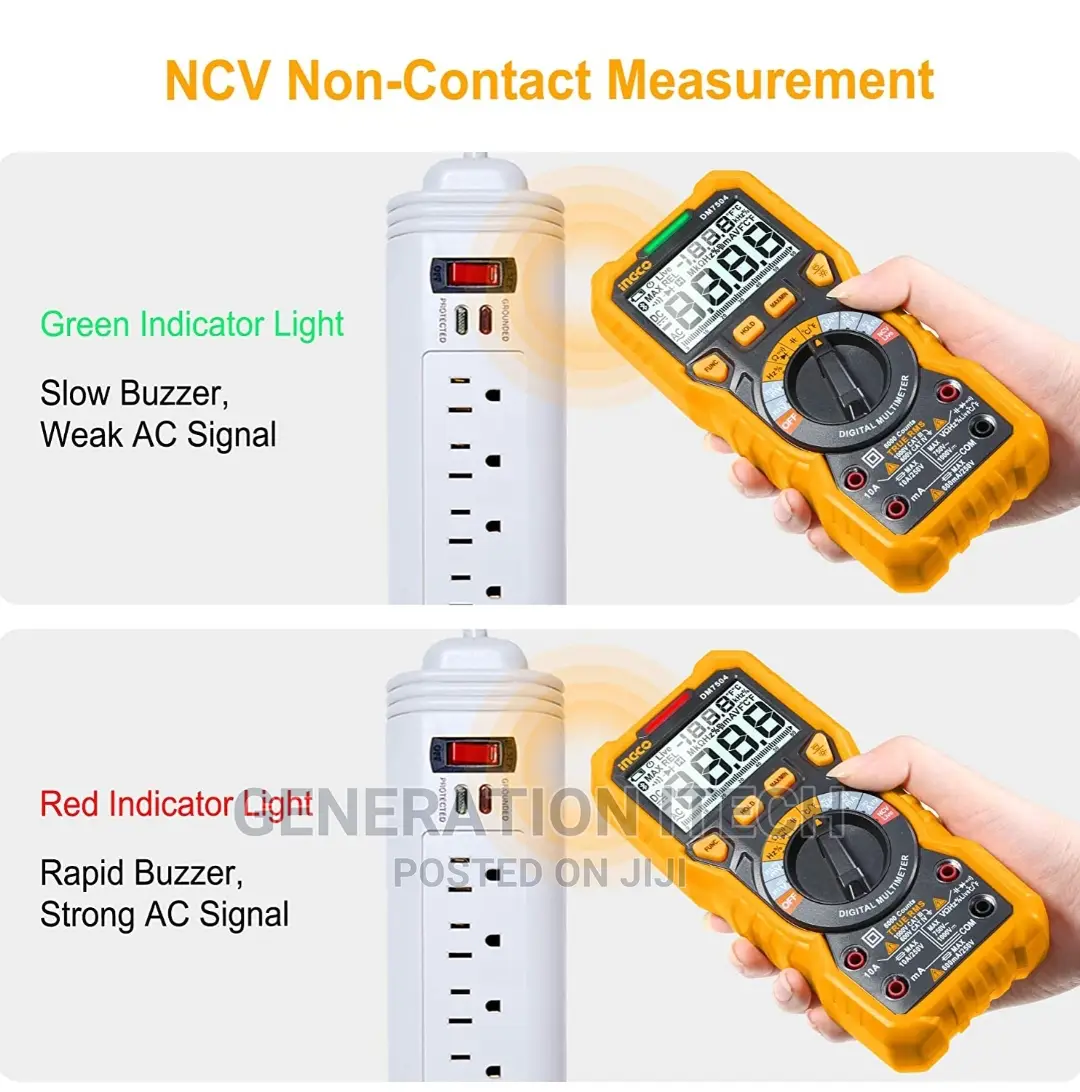 Ingco Digital Multimeter-Measures AC DC - Double Fused