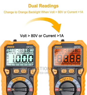 Ingco Digital Multimeter-Measures AC DC - Double Fused