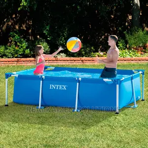 Intex Rectangular Frame Small Family Swimming Pool 2.6M