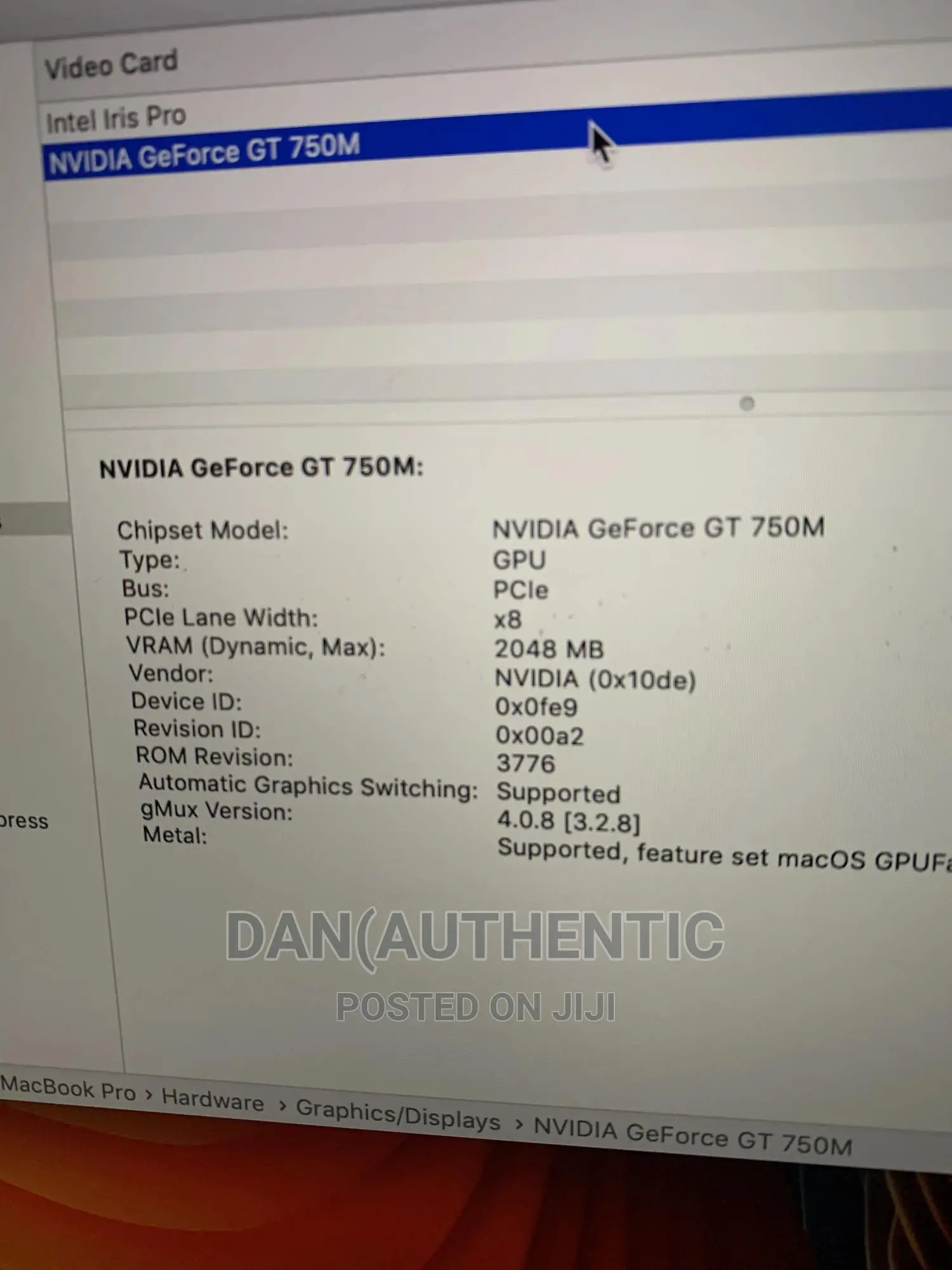 Laptop Apple MacBook Pro 2014 16GB Intel Core I7 SSD 256GB