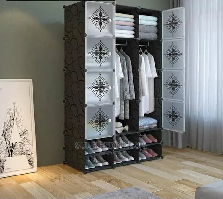 Heavy Duty 3 Columns Plastic Wardrobe