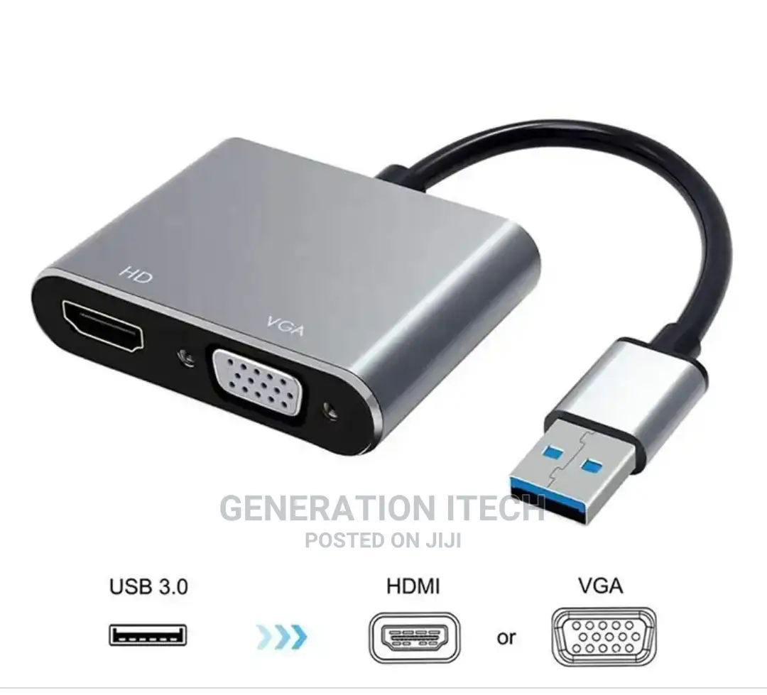 USB 3.0 to HDMI + VGA Adapter for Windows 7/810