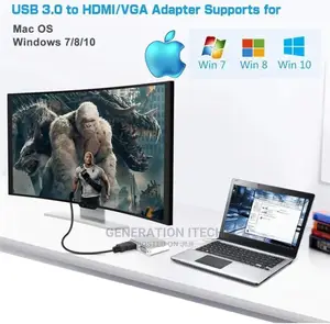USB 3.0 to HDMI + VGA Adapter for Windows 7/810
