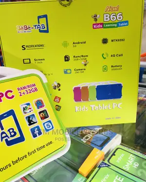 Bebe TAB B66 Dual SIM HD Tablet for Kids – 32GB HDD – 7′′