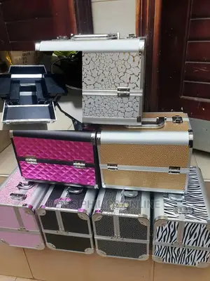 Durable Make Up Jewelry Cases Bags With 2 Trays or Shelves