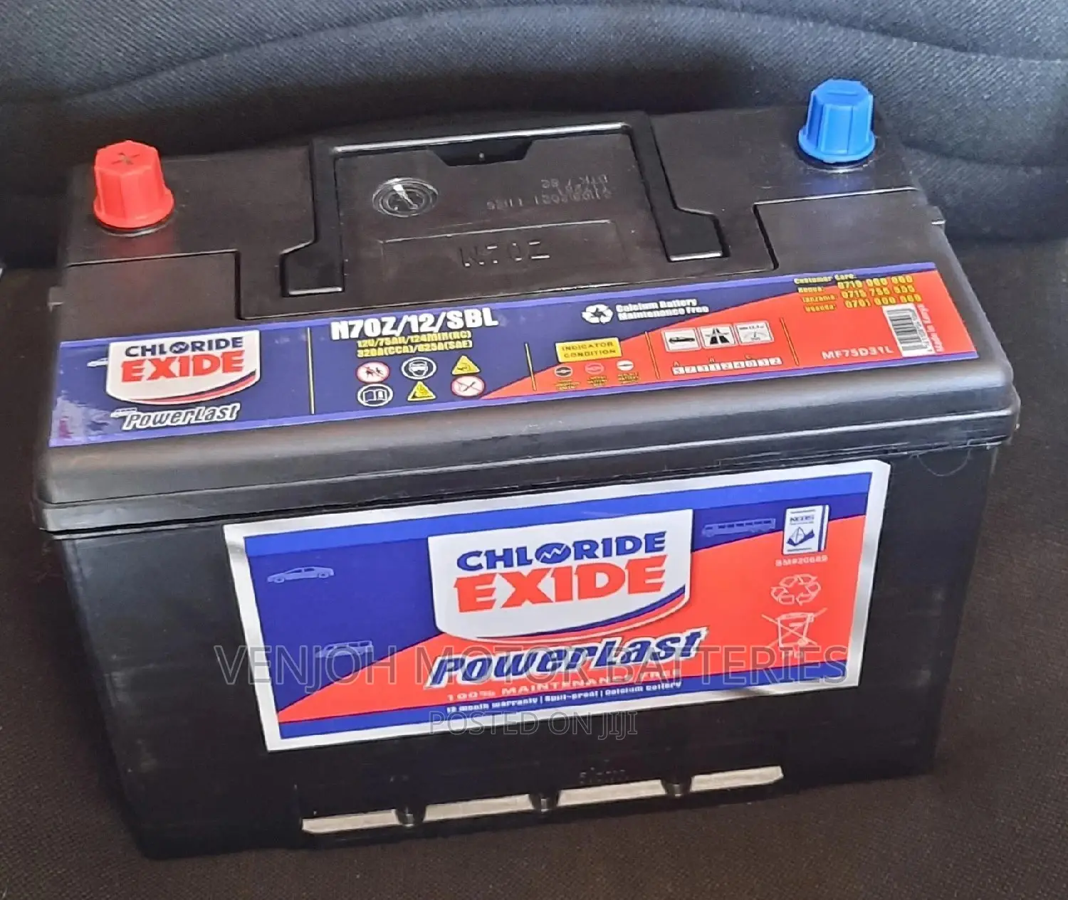 N70z Chloride Exide Car Battery