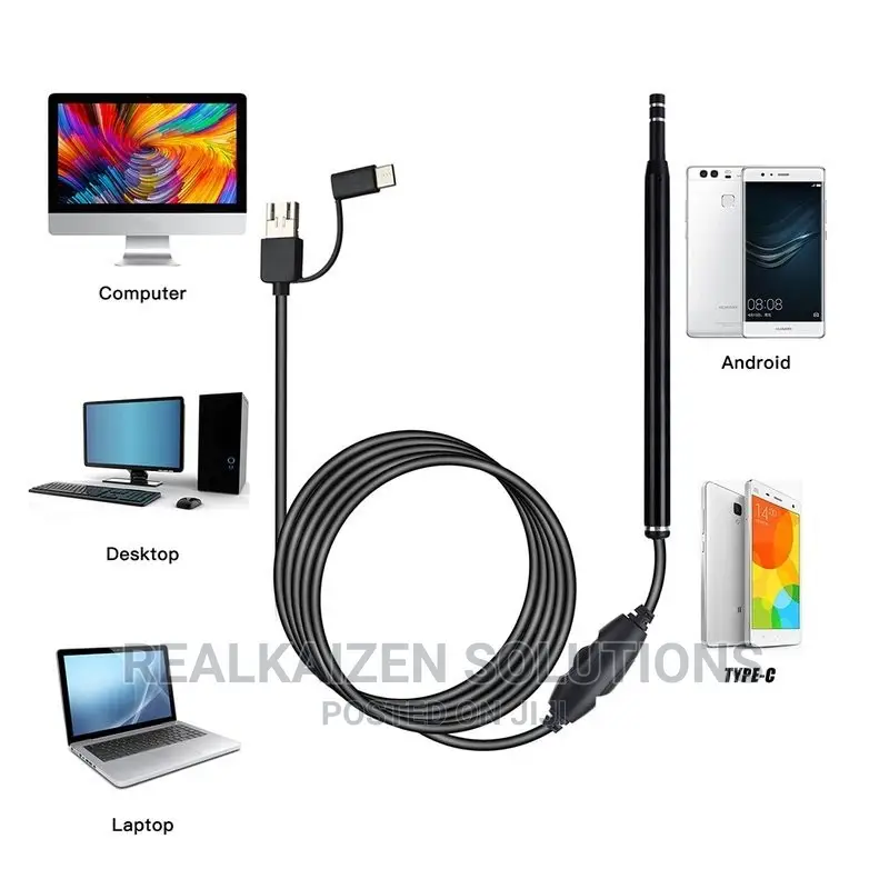 3in1 Visual Ear Cleaning Endoscope Camera Borescope Otoscope