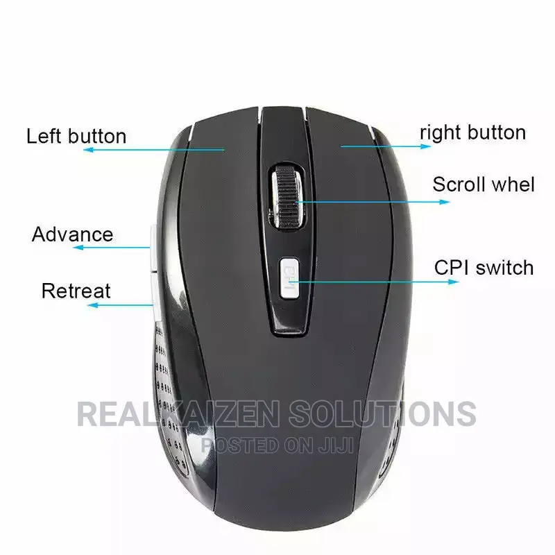Wireless 2.4ghz Wireless 6 Key Gaming Laptop Desktop Mouse