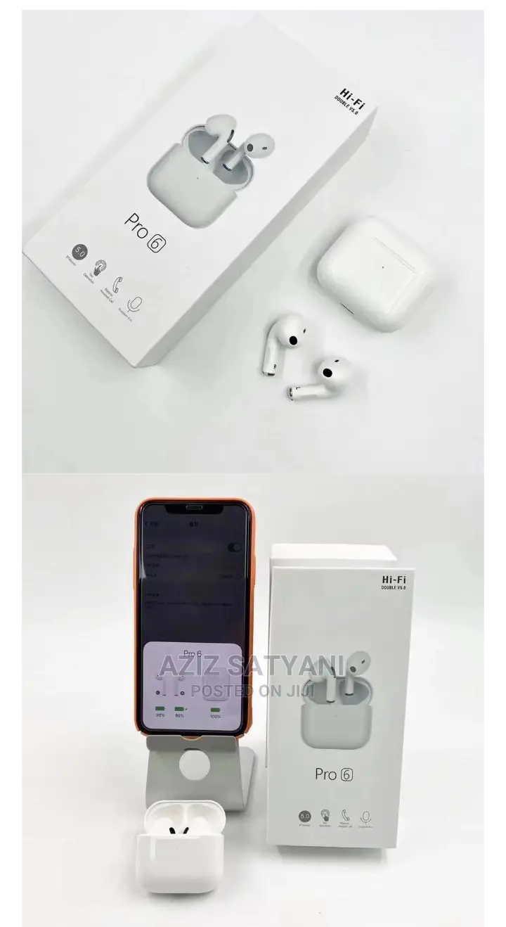 Pro 6-TWS Earbuds, Bluetooth Wireless, Original Sports Ear