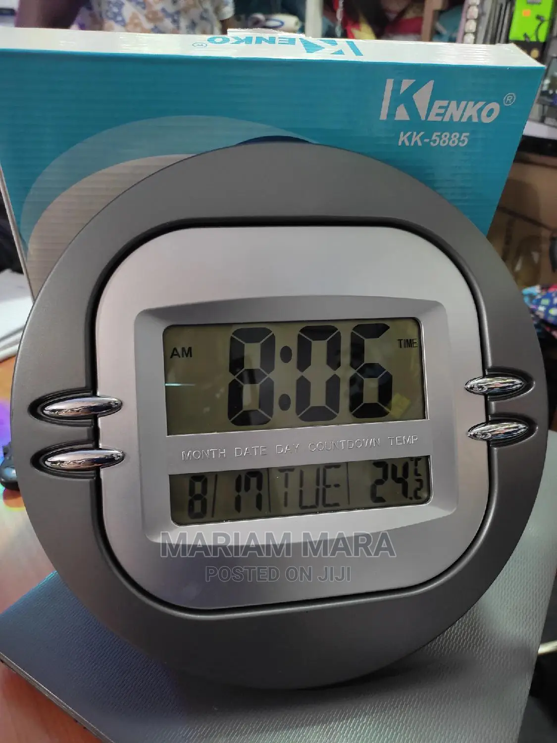 Digital Wall Clock With Temperature Metre