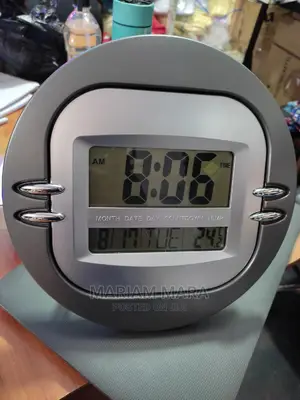 Digital Wall Clock With Temperature Metre