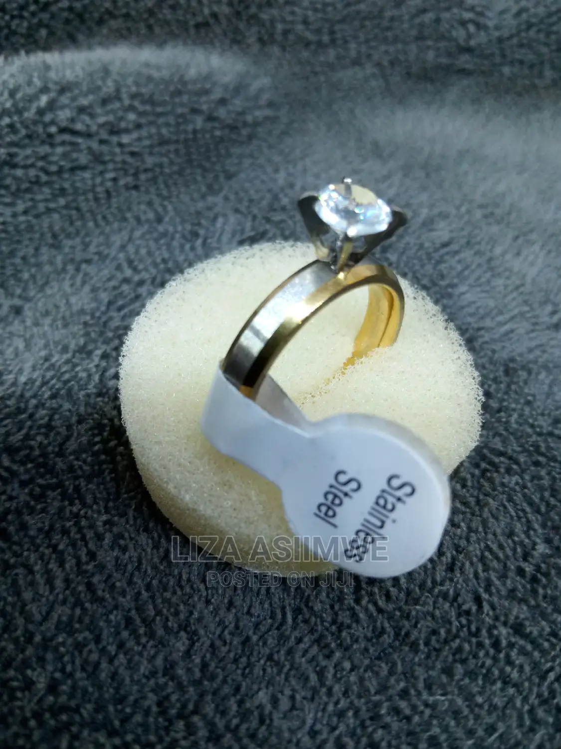 Stainless And Pretty Double Colored Engagement Rings