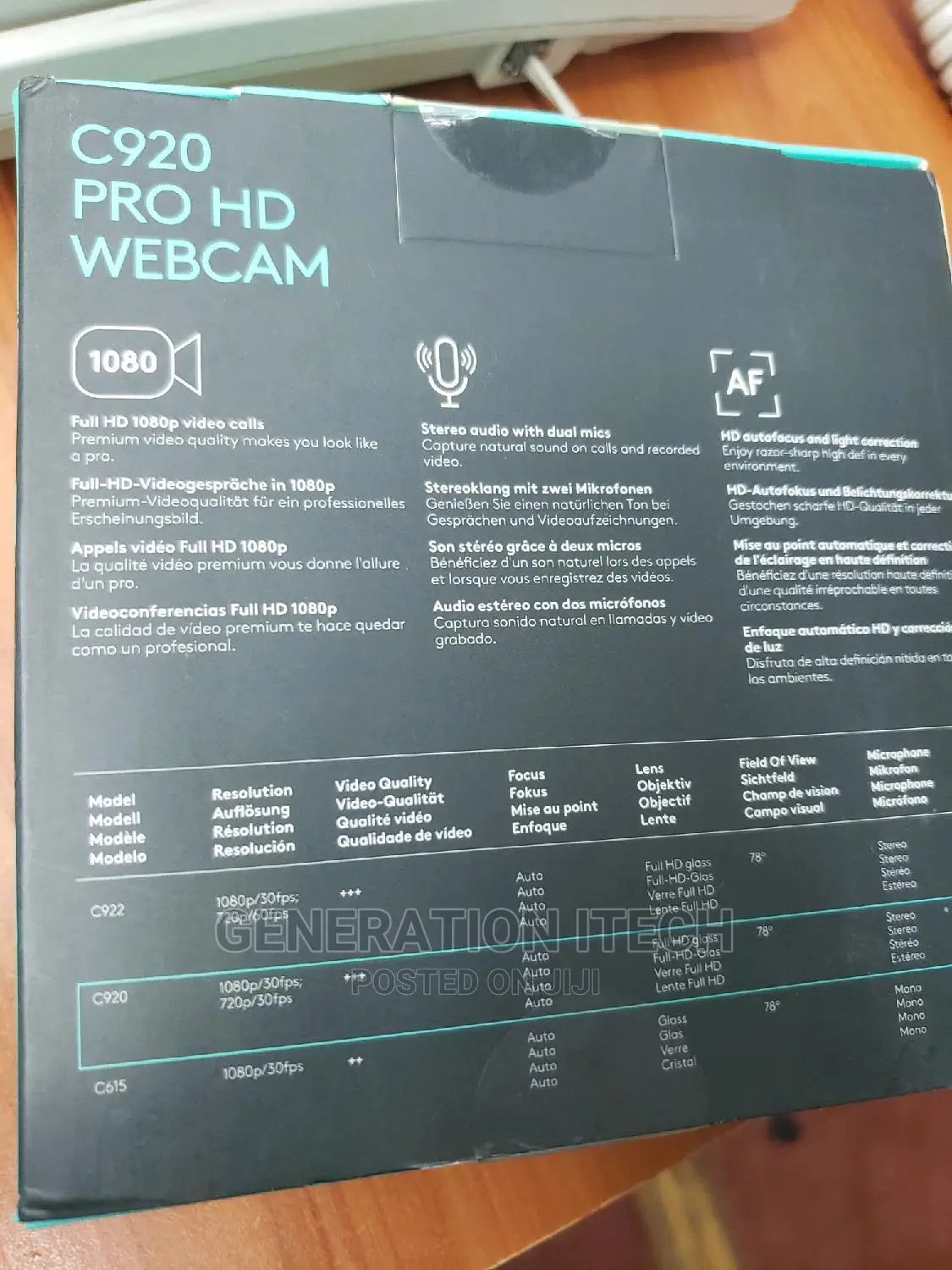 Original Logitech HD C920 Pro Webcam -1080p