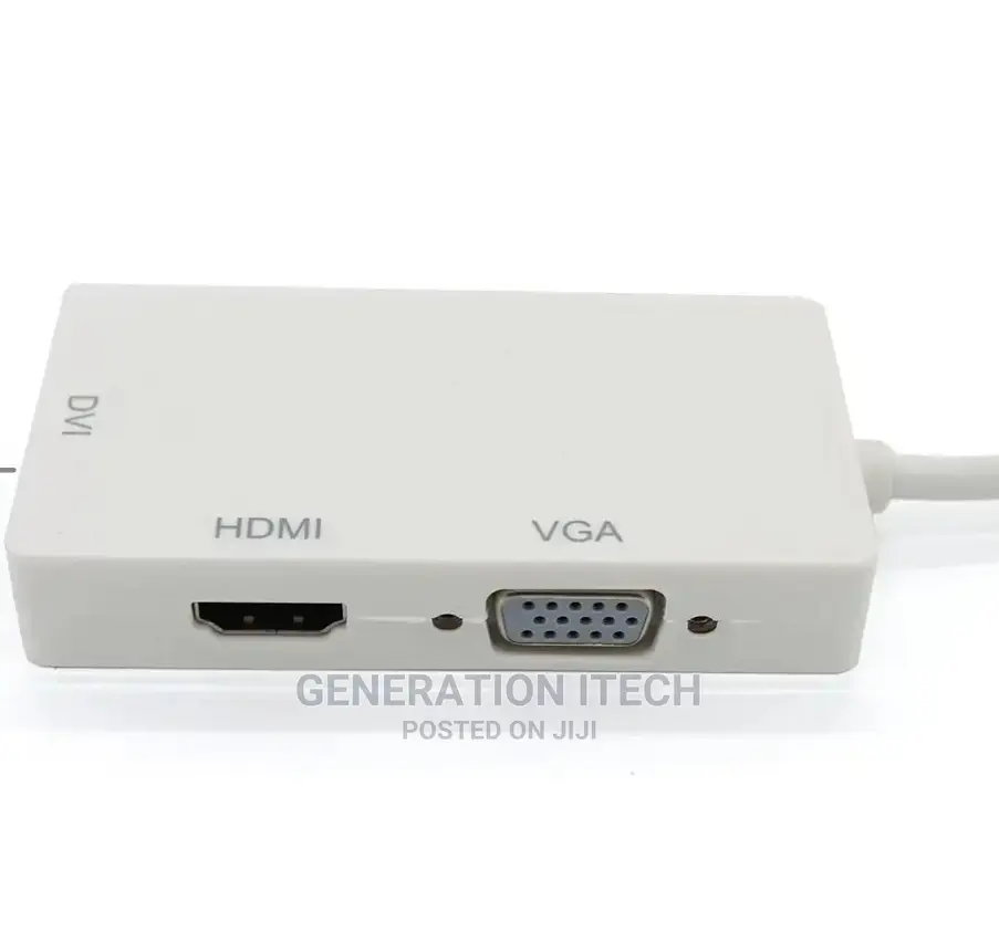 Mini Display Port (Thunderbolt) To Hdmi, Vga DVI Adapter