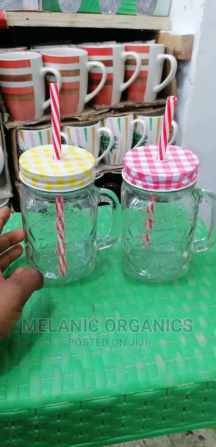 Glass Mason Jar Cup Mugs