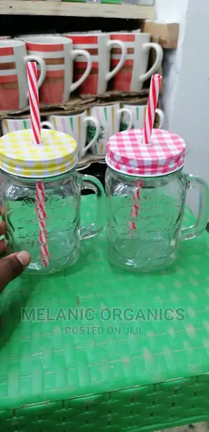 Glass Mason Jar Cup Mugs
