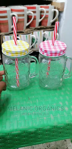 Glass Mason Jar Cup Mugs