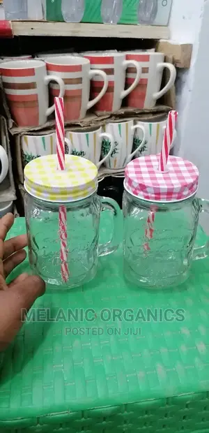 Glass Mason Jar Cup Mugs