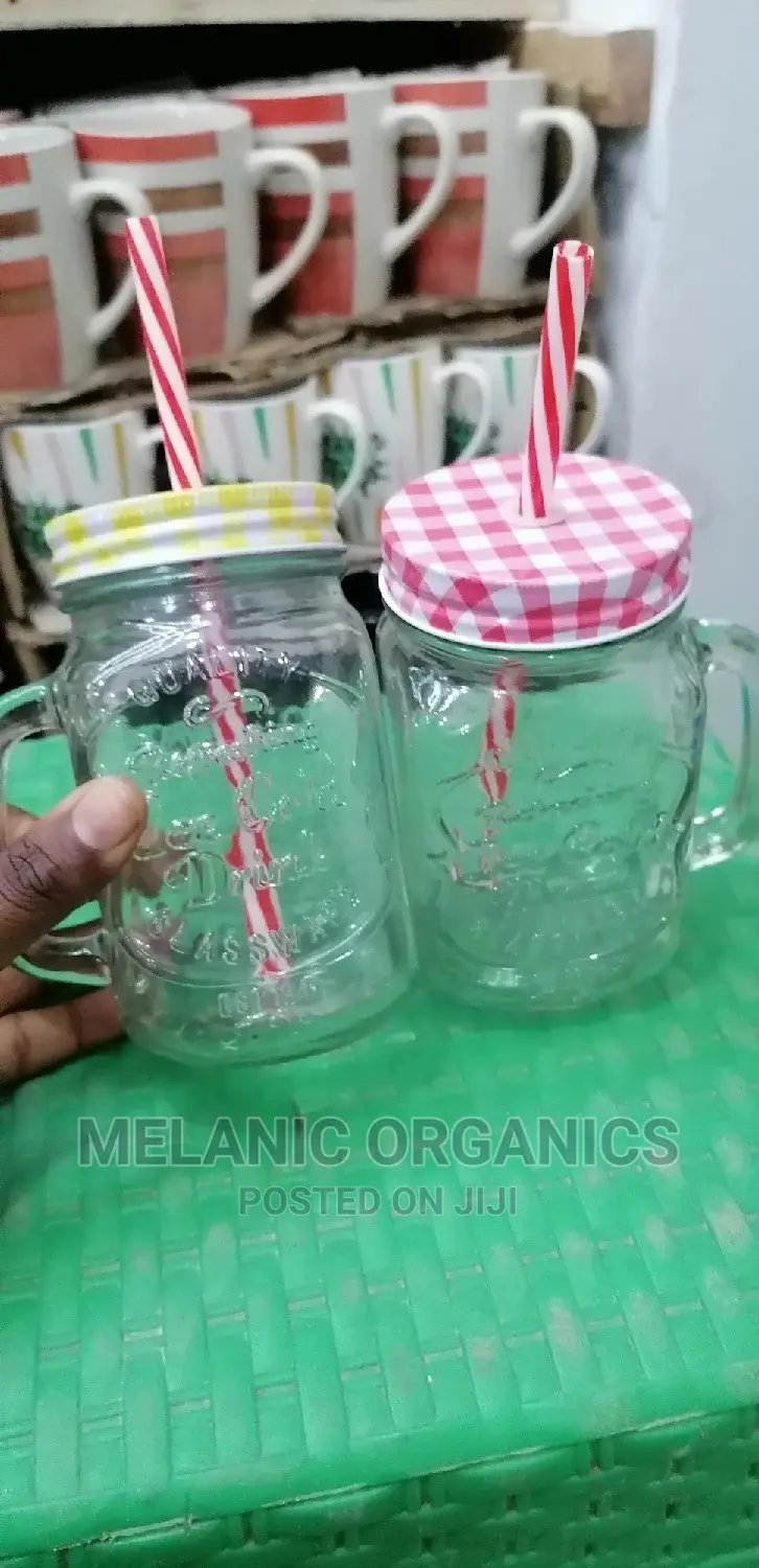 Glass Mason Jar Cup Mugs