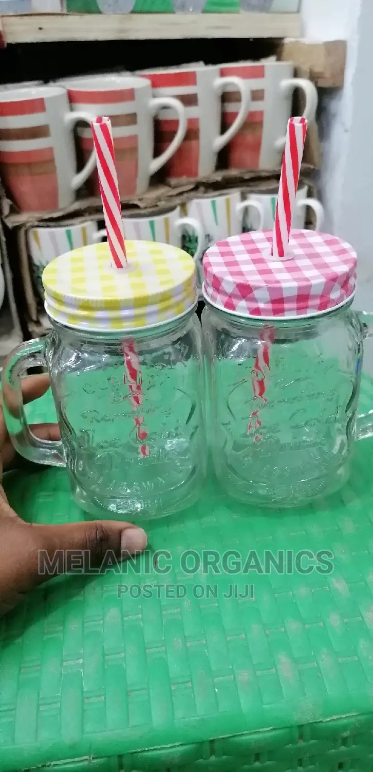 Glass Mason Jar Cup Mugs
