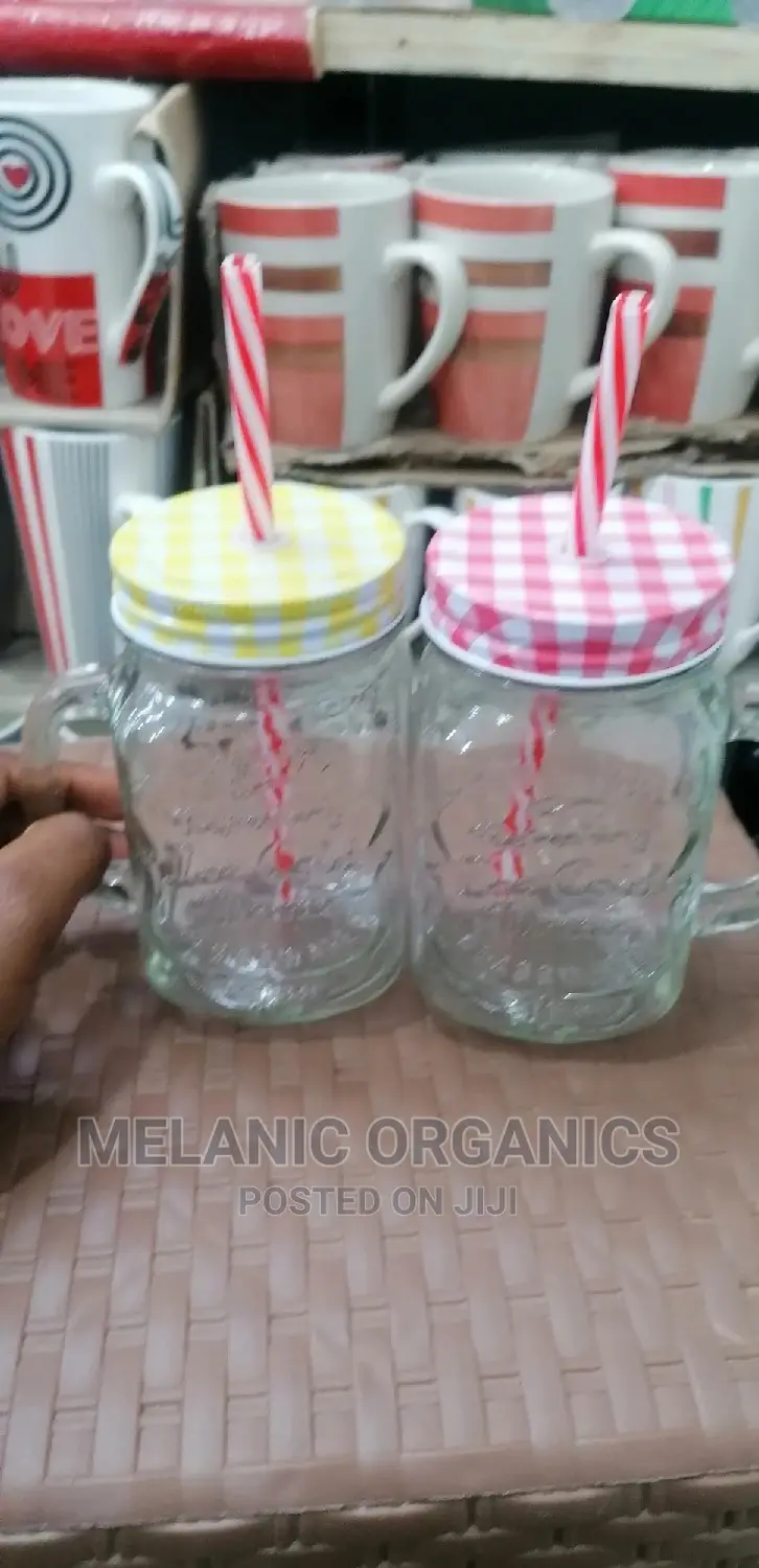 Glass Mason Jar Cup Mugs