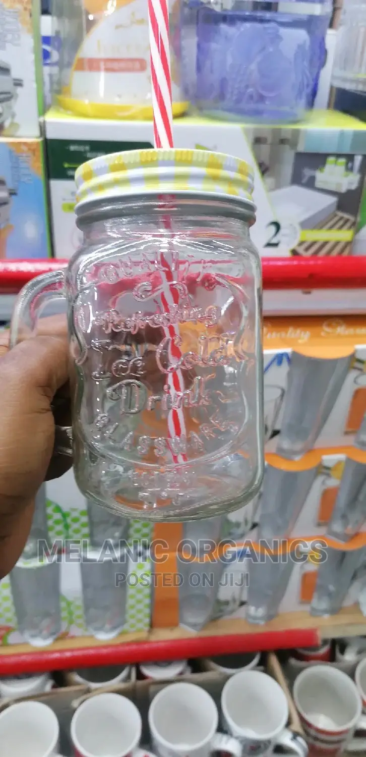 Glass Mason Jar Cup Mugs