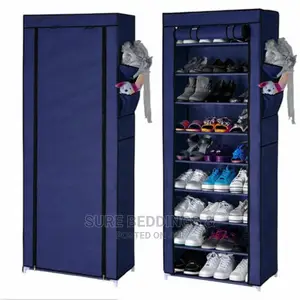 Portable Dust Proof Metalic Frame Shoe Rack