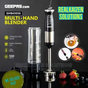 Geepas 600ml Portable Personal Multi Hand Blender 500W