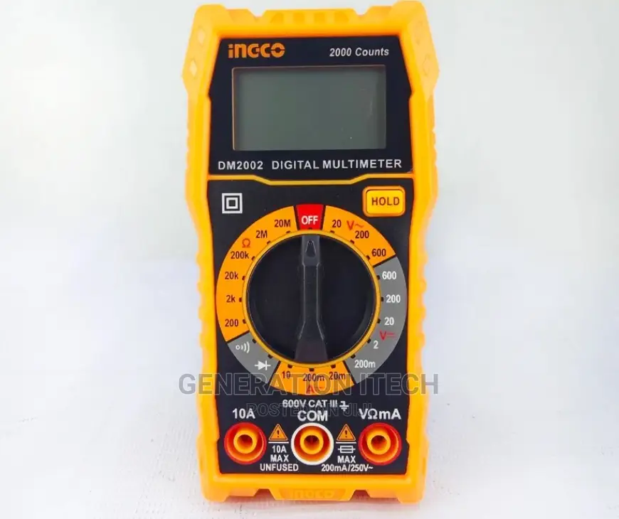 Ingco Digital Multimeter Tester Cat.Iii 600V Dm2002