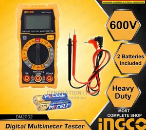 Ingco Digital Multimeter Tester Cat.Iii 600V Dm2002