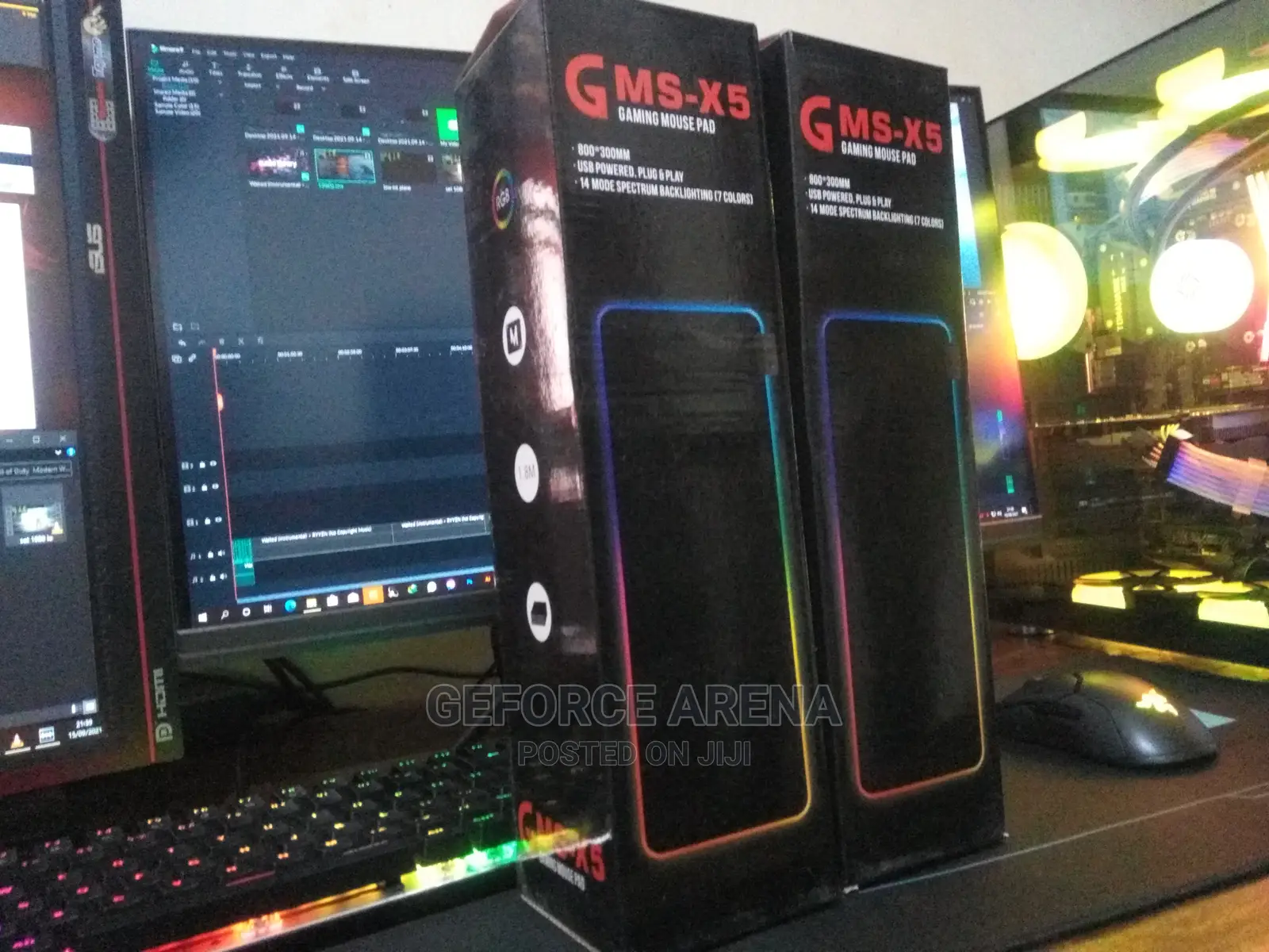 GMS-X5 Gaming Mouse Pad With RGB + Free Delivery