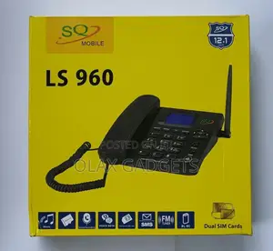 SQ LS 960 Dual Sim Desk Phone Landline, FM Radio, Recording