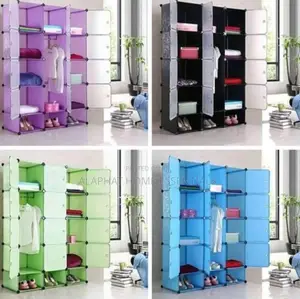 3 Column Plastic Wardrobe
